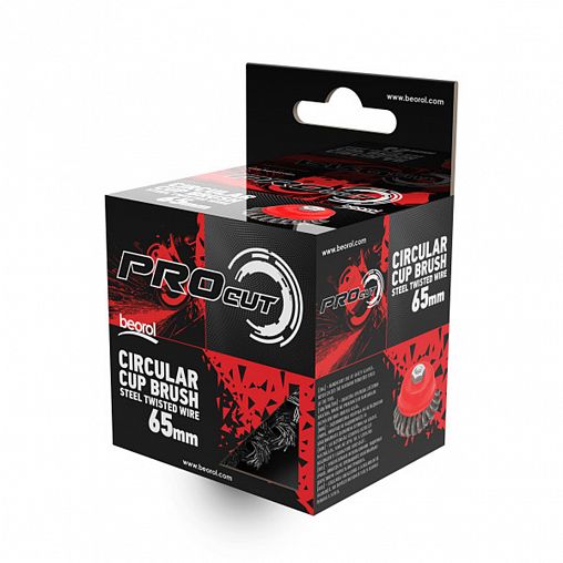 Щетка для УШМ Beorol, чашка, 65 мм, М14, витая проволока фото