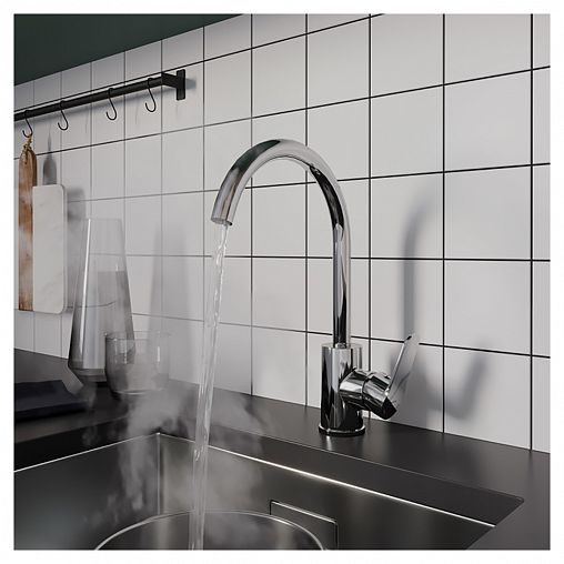 Смеситель для кухни Milardo Poli, глянцевый хром фото
