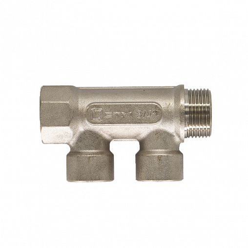 Коллектор универсальный СТМ, 1/2" x 3/4" x 2 выхода (внутренняя резьба) фото