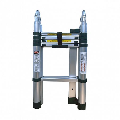 Лестница телескопическая двухсекционная Alumet DTLH 1.6, алюминиевая, 2 x 5 ступеней, 3,2 м фото