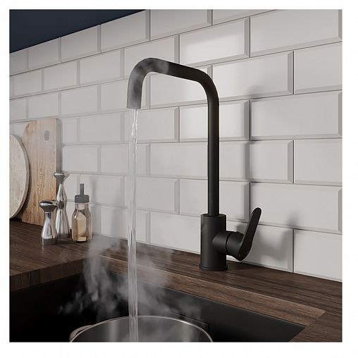 Смеситель для кухни Milardo Poli POLBLL0M05, черный матовый фото