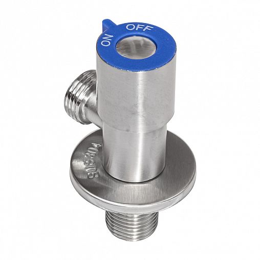 Кран угловой RM, наружная-наружная резьба 1/2" x 1/2", сталь фото