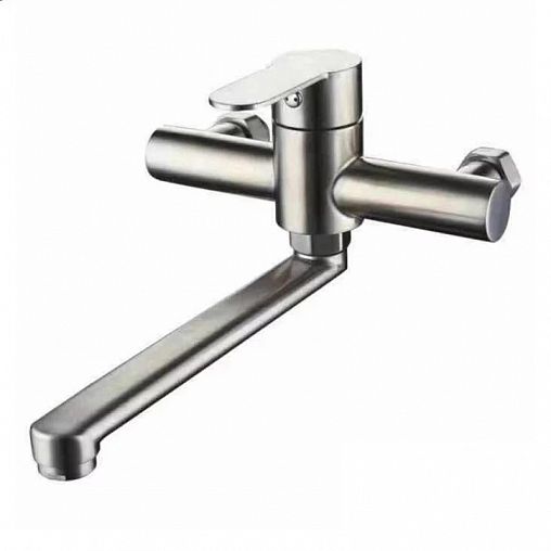 Смеситель для кухни настенный Fashun A54601, сатин фото