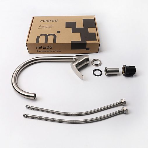 Смеситель для кухни Milardo Rora, сатин фото