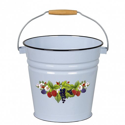 Ведро СтальЭмаль эмалированное декорированное 12 л фото