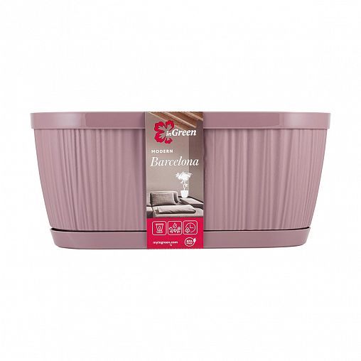 Горшок для цветов InGreen Barcelona, овальный, 2,7 л, морозная слива фото