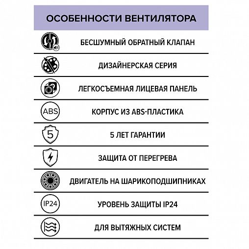 Вентилятор осевой вытяжной DiCiTi Rio 4C Gray metal D100, с обратным клапаном фото