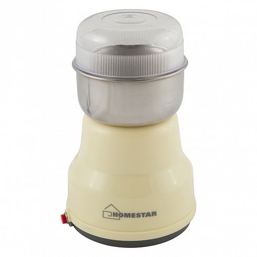 Кофемолка электрическая Homestar HS-2001 150 Вт, бежевая фото