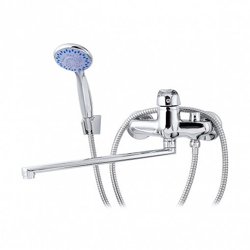Смеситель для ванны с душем Tsarsberg TSB-942-1202, с длинным изливом, однорычажный, хром фото