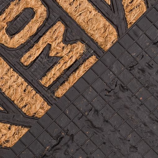 Коврик придверный SunStep Welcome Ромб, кокосовый, 40 x 60 см фото