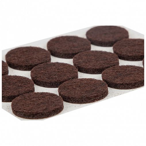 Протекторы для мебели самоклеящиеся Рыжий кот, d 2 см, 12 шт, коричневые фото