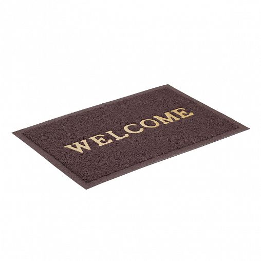 Коврик придверный SunStep Spongy Welcome, 40 x 60 см, коричневый фото