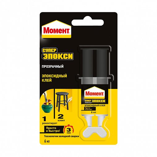 Клей эпоксидный Момент Супер Эпокси, прозрачный, 6 мл фото