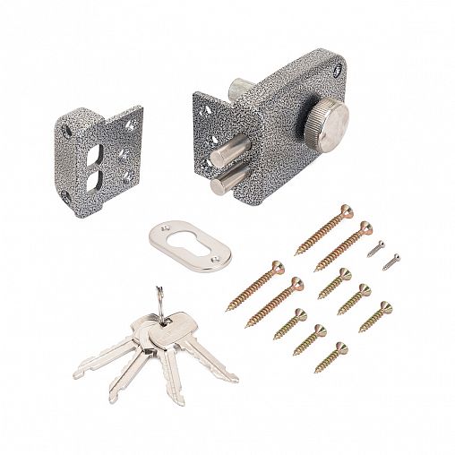 Замок накладной Аллюр ЗН1-1 КЗ, 5 ключей фото
