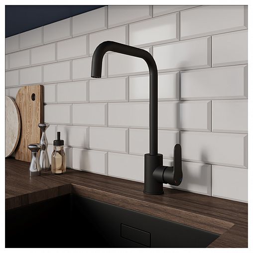 Смеситель для кухни Milardo Poli POLBLL0M05, черный матовый фото