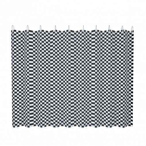 Штора для ванной Fashun, 180 x 180 см, полиэтилен, шахматный король фото