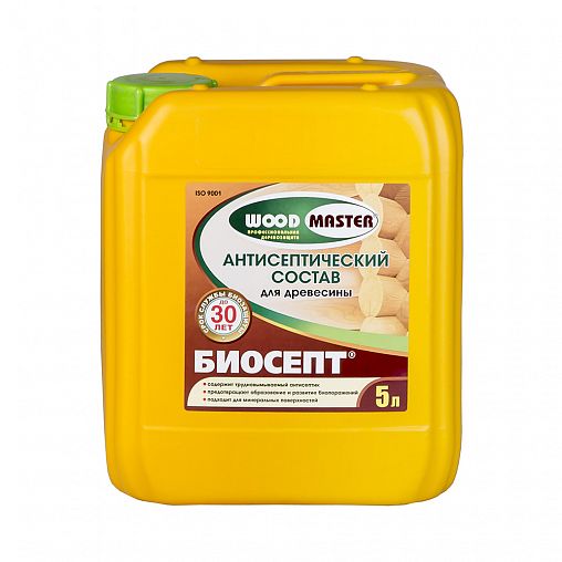 Антисептик для дерева Woodmaster Биосепт, 5 л фото Антисептик для дерева Woodmaster Биосепт, 5 л фото