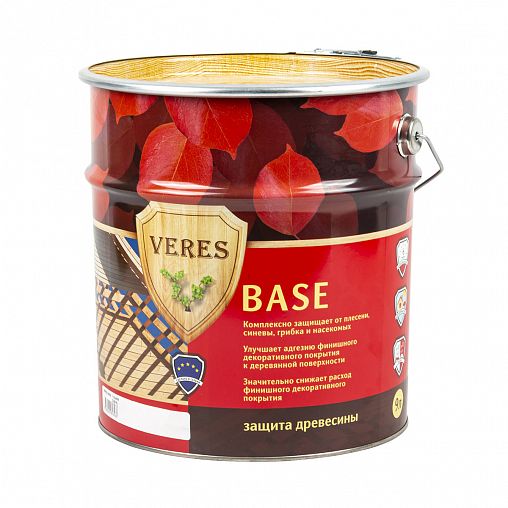 Грунтовка по дереву Veres Base, бесцветная, 9 л цена - купить в ...