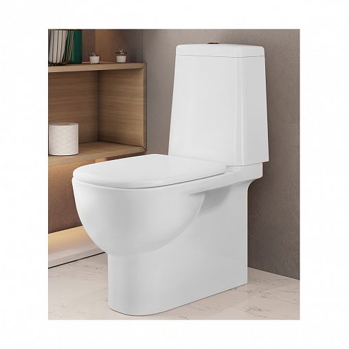 Унитаз напольный ободковый Sanita Luxe Fest Comfort, 63 x 34,5 x 81,5 см, белый фото