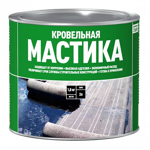 Мастика битумная Старт, кровельная, черная, 2 л фото