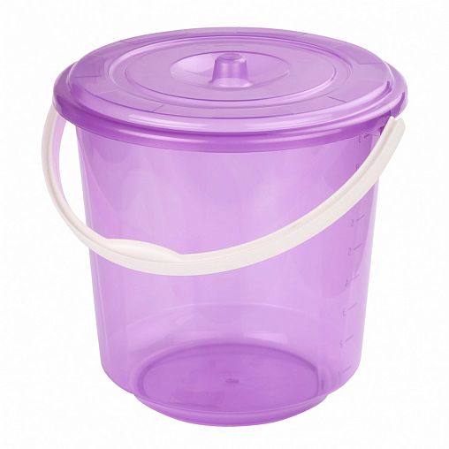Ведро пластиковое Альтернатива Хозяюшка, с крышкой, 10 л фото
