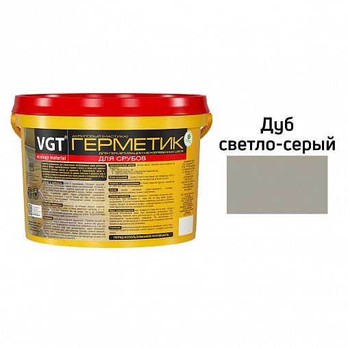 Акриловый герметик для срубов VGT, 15 кг, дуб светло-серый фото