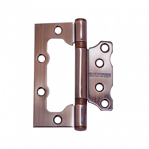 Петля накладная универсальная Аллюр 2BB AC, 100 x 75 x 2,5 мм, медь, 2шт фото