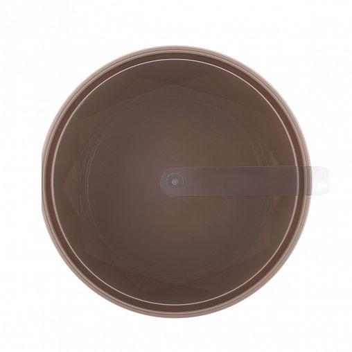 Салатник пластиковый Plast Team Stockholm, с крышкой, 3,1 л, шоколадный мокко фото