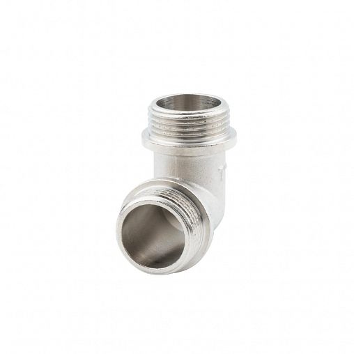 Уголок латунный никелированный Alato наружная-наружная резьба 1" фото