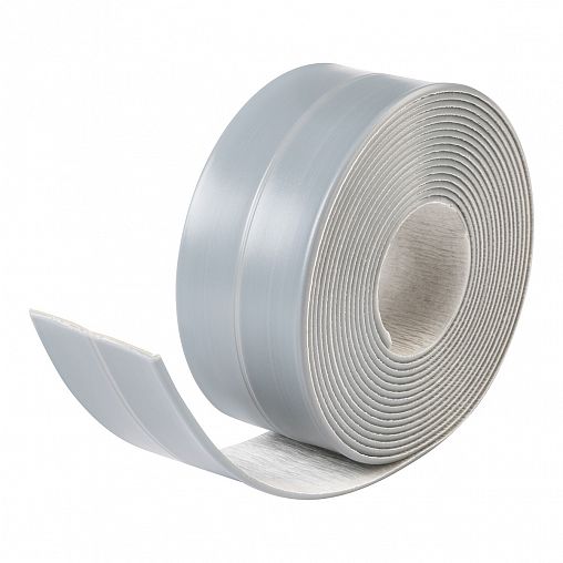 Самоклеящаяся бордюрная лента для ванн Аккурат, 38 мм x 3,35 м, серая фото