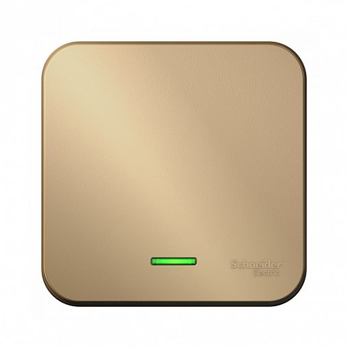 Выключатель 1-клавишный Systeme (Schneider) Electric Blanca, накладной, с подсветкой, титан фото