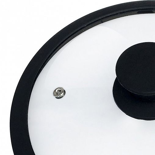 Крышка стеклянная Mallony Cappello, силиконовый ободок, паровыпуск, 24 см фото