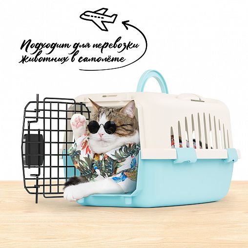 Переноска для животных Альтернатива Мур-Мяу, 48 x 32,5 x 26 см фото