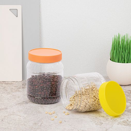 Банка для сыпучих продуктов ПЭТ Альтернатива, 12,8 x 10 см, 0,7 л фото