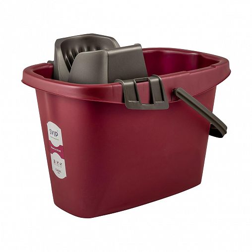 Ведро Моп с отжимом Spin&Clean Step, 13 л, бордо фото