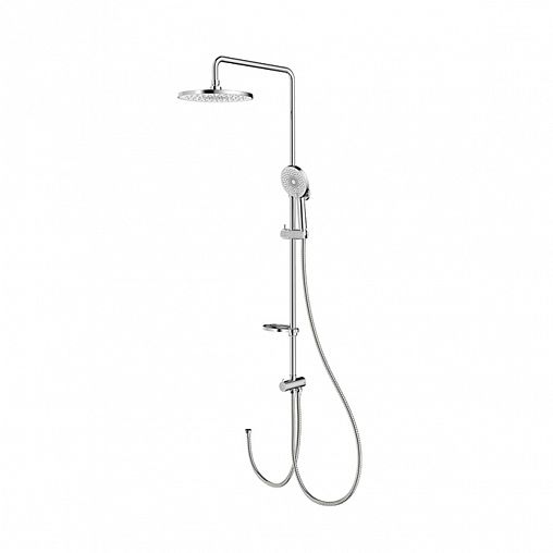 Душевой комплект с тропическим душем Milardo Ideal Spa ILSSB3FM76, хром фото