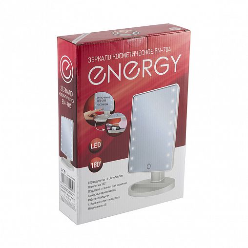 Зеркало косметическое Energy EN-704, LED подсветка фото