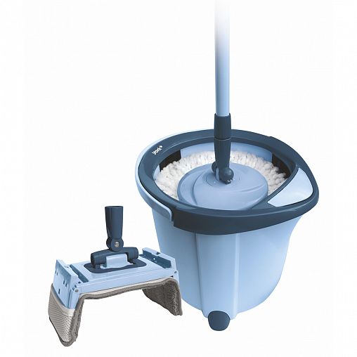 Комплект для уборки Моп York Спешал, ведро с отжимом, 2 насадки (плоская и круглая) фото