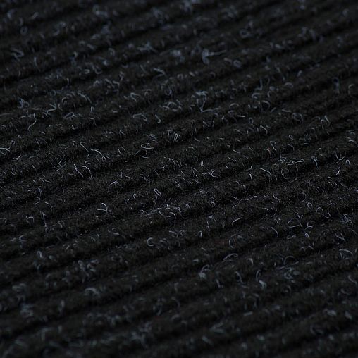 Коврик придверный SunStep Ребристый, влаговпитывающий, 100 x 200 см, черный фото