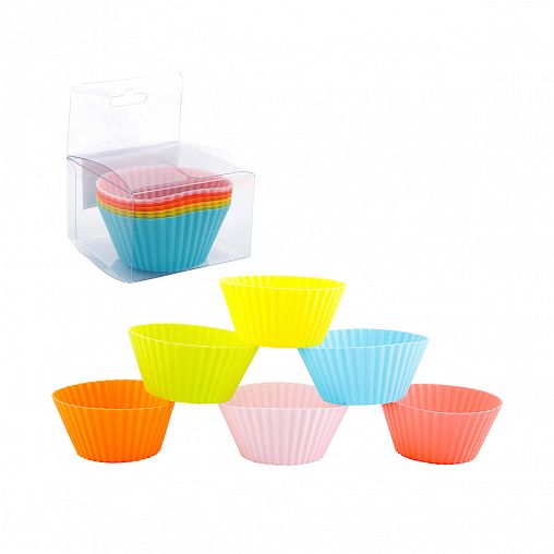 Форма для выпечки Mallony Roseo, d 7 см, силиконовая, набор 6 шт фото