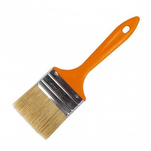 Кисть плоская Кедр №2,5, натуральная щетина, пластиковая ручка, 63 мм фото
