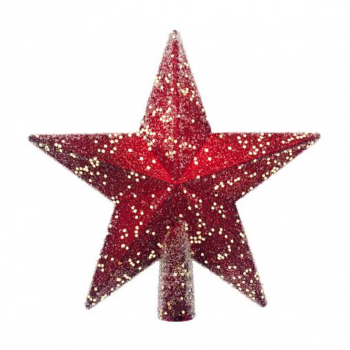 Верхушка на елку Звезда, 20 см, бордовая фото