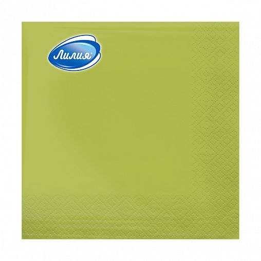 Салфетки бумажные сервировочные Лилия, двухслойные, салатовые, 20 шт фото