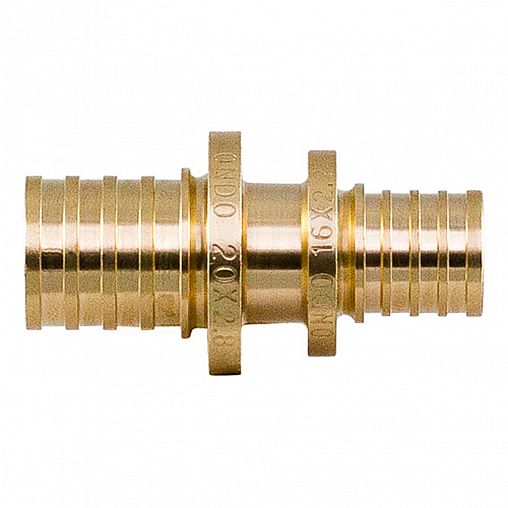 Муфта аксиальная переходная ONDO, латунная, 20 x 16 мм фото