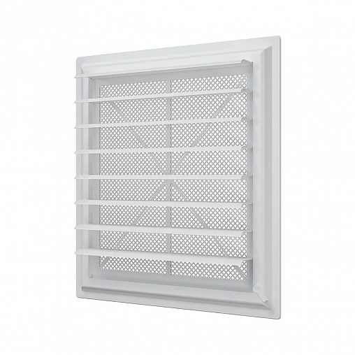 Вентиляционная решетка с сеткой и жалюзи Era Airvent, регулируемая, пластик, 402 x 442 мм фото