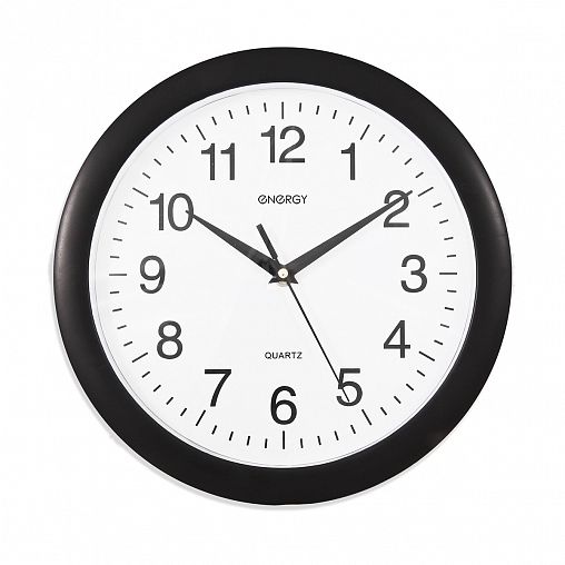 Часы настенные кварцевые Energy ЕС-02, бело-черные фото