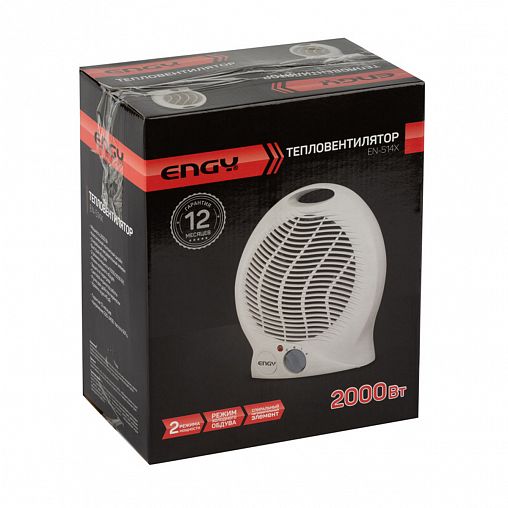 Тепловентилятор настольный Engy EN-514X, без термостата, 2 режима, 2000 Вт фото