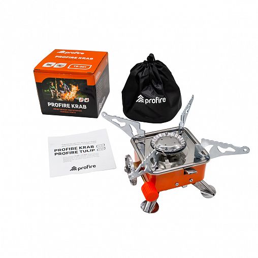 Туристическая газовая горелка Profire Crab TS-001, с пьезоподжигом фото
