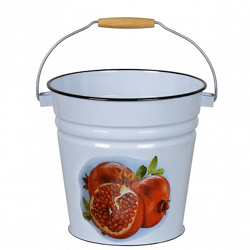 Ведро СтальЭмаль эмалированное декорированное 12 л фото