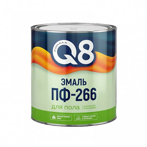 Эмаль ПФ-266 для пола алкидная Formula Q8, глянцевая, 2,6 кг, желто-коричневая фото